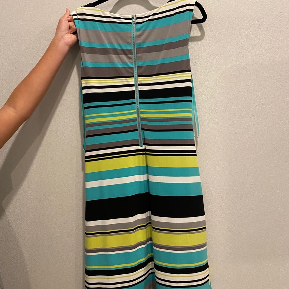 A Stripped Tahari dress